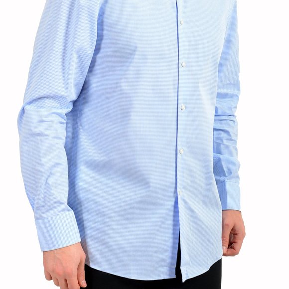 Hugo Boss Men's "Mabel" Sharp Fit Multi-Color Plaid Long Sleeve Dress Shirt - Picture 2 of 9